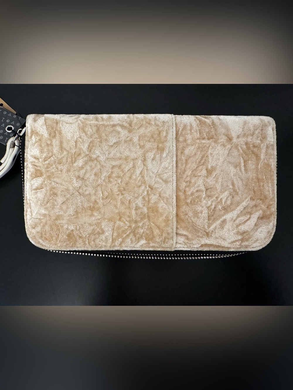 Street Level Gold Velvet Wristlet, NWT